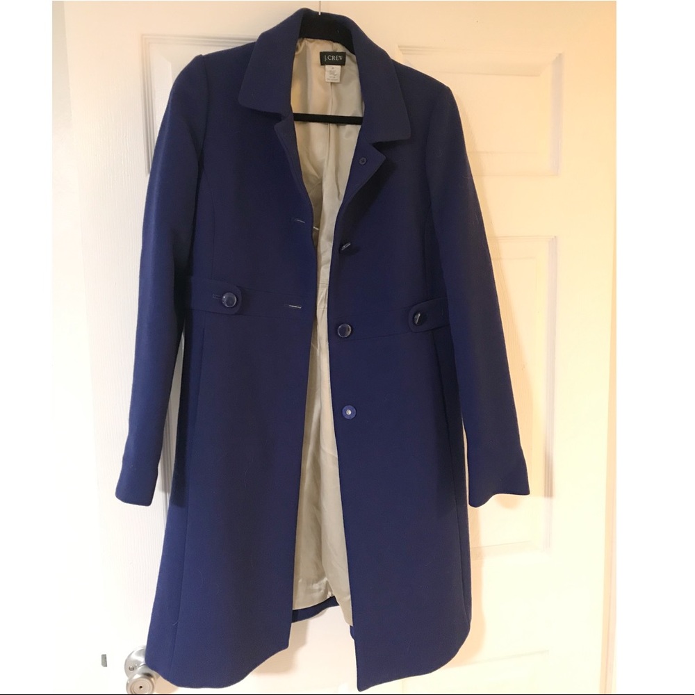 J. Crew Blue Tall Wool Lady Day Coat